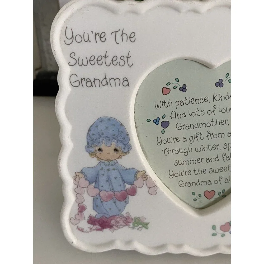 Vintage Enesco Precious Moments You're the‎ Sweetest Grandma Picture Frame 1993
